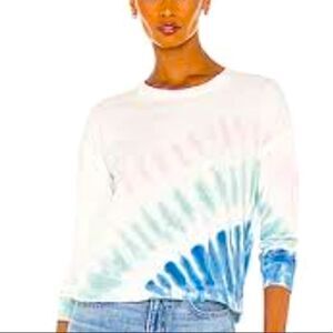 SPLENDID Tie Dye along Sleeves Sweatshirt.Size M
